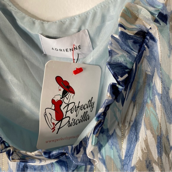 Adrienne Watercolour Print Lined Tank Top NWT - Picture 6 of 9